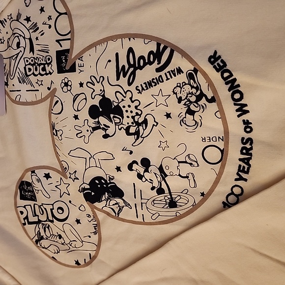 European Disney 100th cream buttery soft sweatshirt - Picture 2 of 4